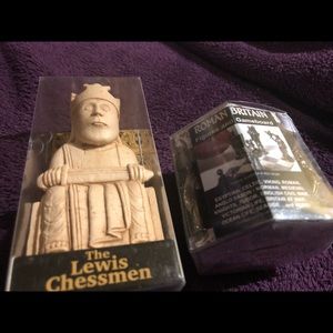 New. Lewis Chessman King & 5 Roman/Britain Figures